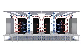 Data Center HVAC circulation diagram.