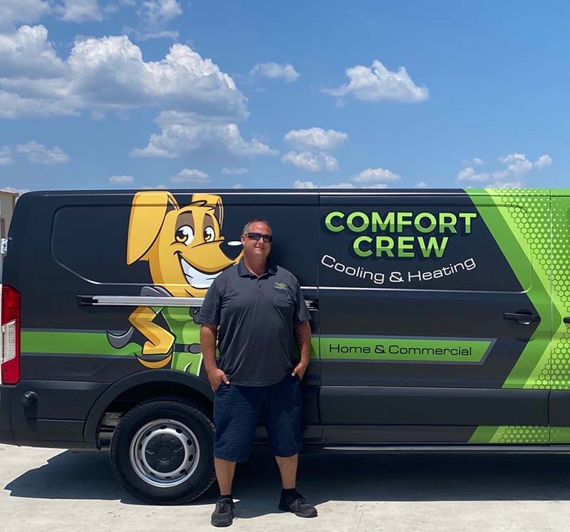 Toby Carden, Comfort Crew’s field manager.
