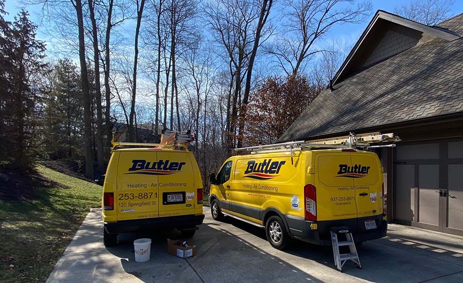 Trucks from Butler Heating and Air Conditioning.