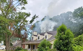 House fire.