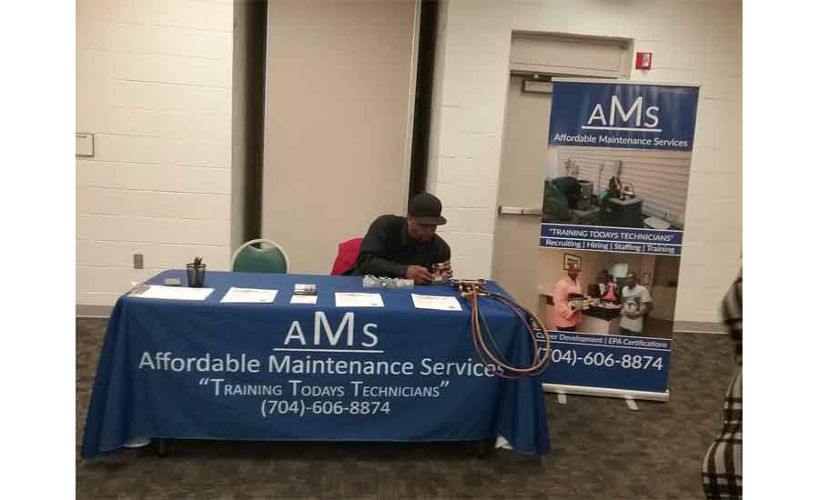 Maliek Carrington, owner of Affordable Maintenance Services, awaits students.