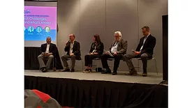 The leadership panel at the AHR Expo.