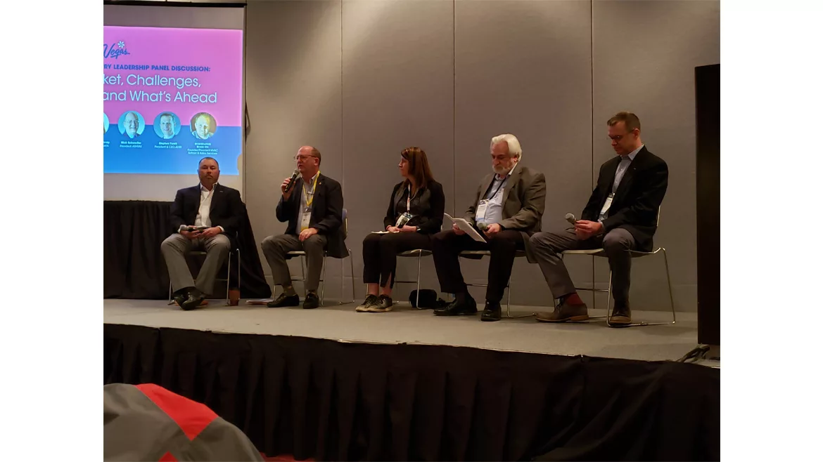 The leadership panel at the AHR Expo.