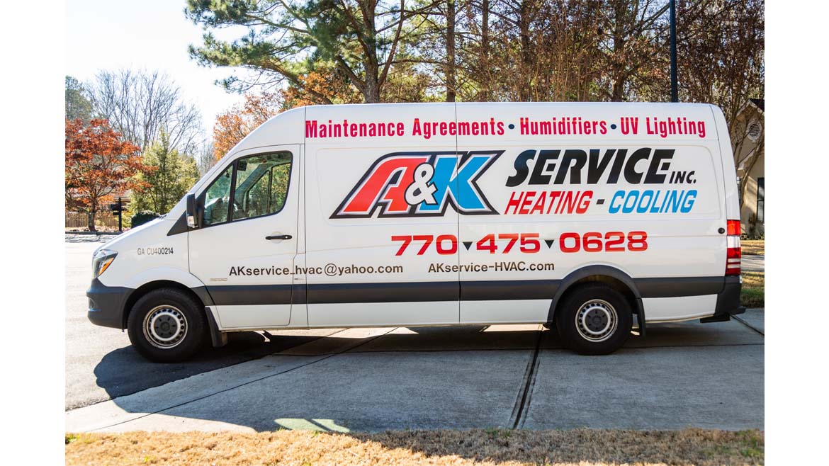 A&K Service Heating and Cooling Truck.