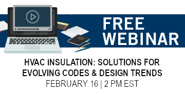 HVAC Insulation - Free Johns Manville webinar - February 16, 2022 - 2:00 PM EST
