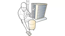 HVAC technician drawing.