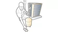 HVAC technician drawing.