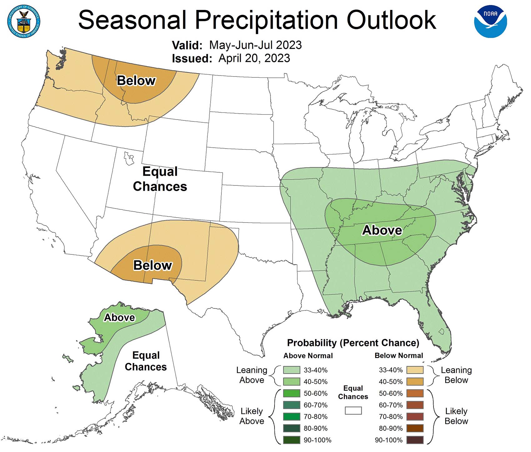 Seasonal Precipitation Outlook Chart.