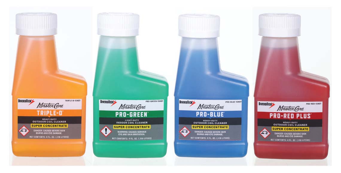 MasterCare 1 Shot Concentrated Coil Cleaners.
