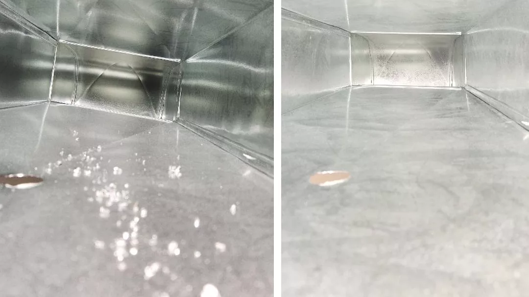 Duct hole for cleaning