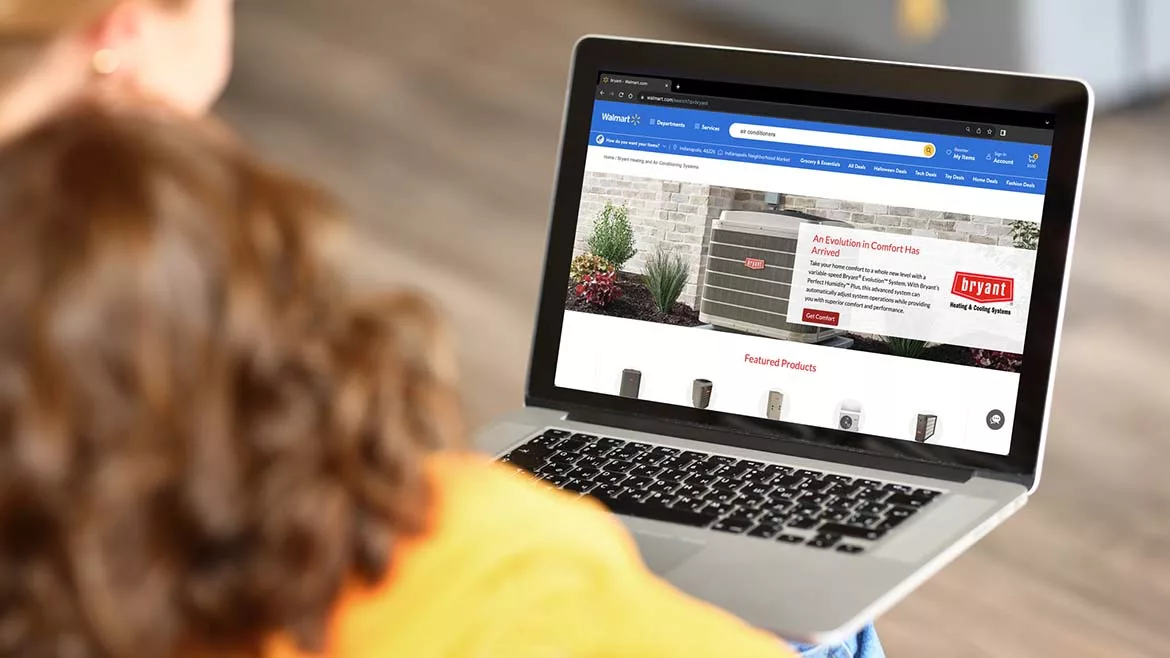 Laptop with Walmart Website