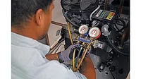 Technician Blending Refrigerants Technician Blending Refrigerants