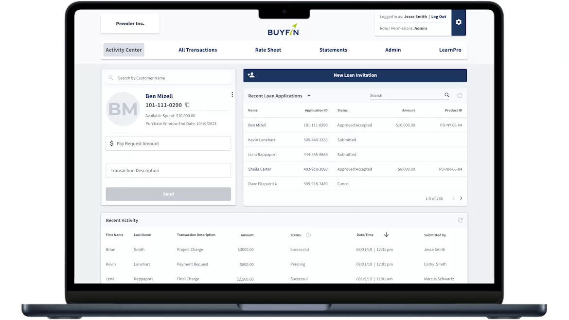 BuyFin desktop screen