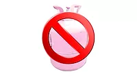 Pink refrigerant cylinder