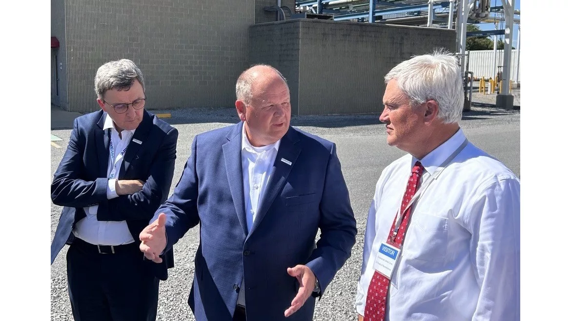 Trio at Arkema ribbon-cutting