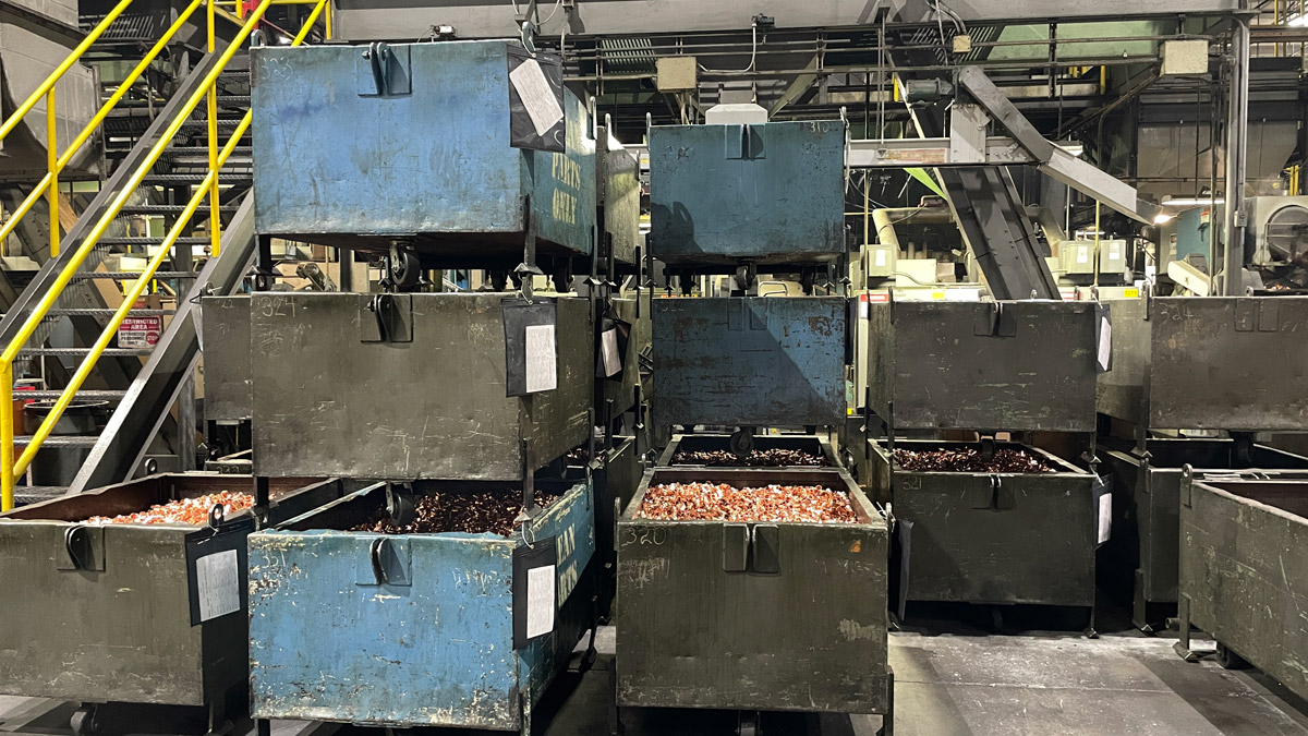 Bins of Nibco items
