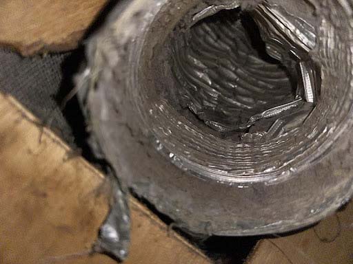 Flexible ducting inside the wall