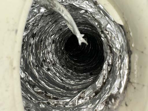 Flexible ducting inside the wall