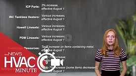 Some of the Latest Price Increases in HVAC: Video Recap - An HVAC Minute Video Update: September 9, 2025