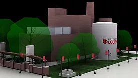 Rendering of UofL central utility plant