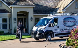 HVAC Technician and Van