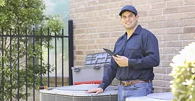 HVAC Technician with Unit