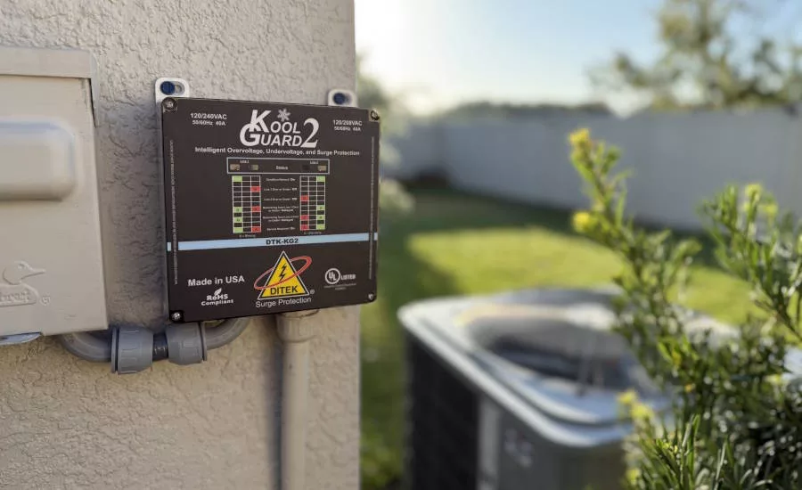 Kool Guard 2 installed with air conditioning unit