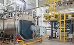 Figure 1. Within campus sites, steam energy generated from boilers is moved downstream in pipelines for distributed heating. 