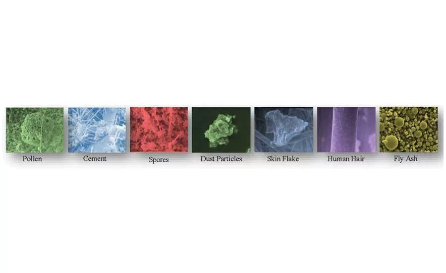 Figure 1. Examples of various airborne contaminants in the atmospheric air. 