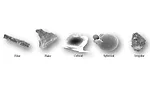 Figure 2. Illustration of various particle shapes captured by air filters. 
