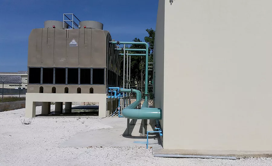 The Punta Cana International Airport, high-density polyethylene modular cooling tower