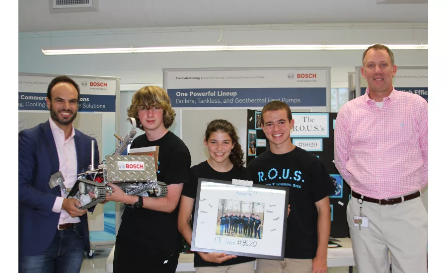 team from Greater Concord NH and their home-built robot