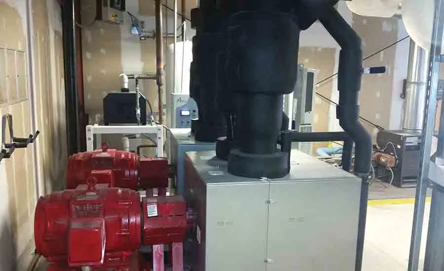 FIGURE 1. Chilled water pumps in Kaiser Glenlake chiller plant