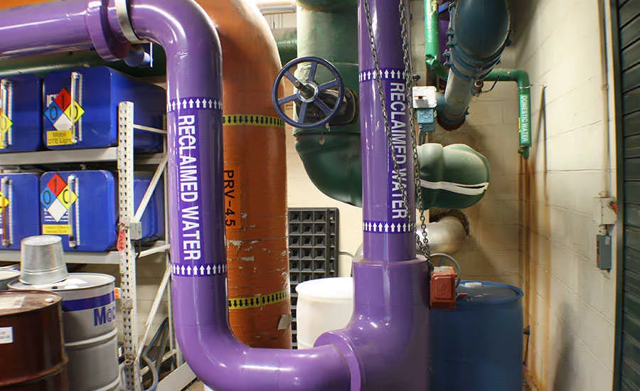 Reclaimed water is supplied