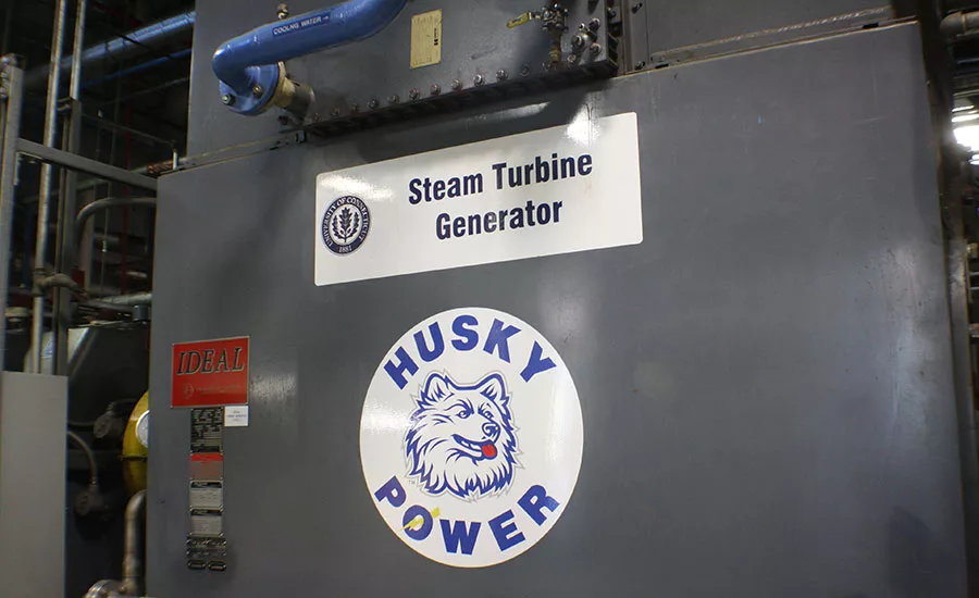 A 600-psig steam turbine generator uses steam pressure reduction to provide 4.9 MW power