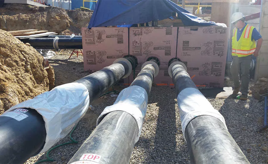 Thousands of feet of underground steam and condensate piping