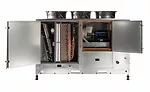 View of supply air components in a typical DOAS unit