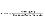 Face velocity equation