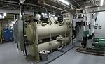 The mechanical installation team installed three new 305-gpm chilled water pumps