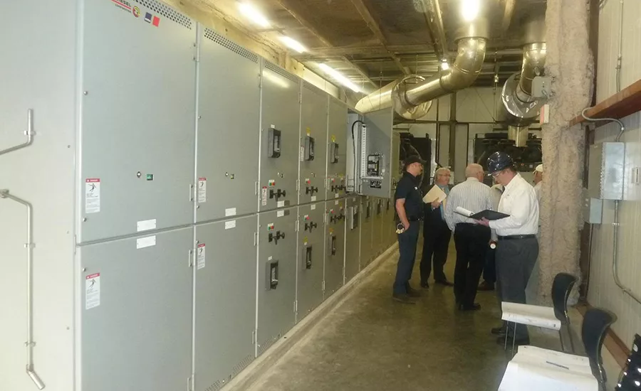 A photo of the existing switchgear