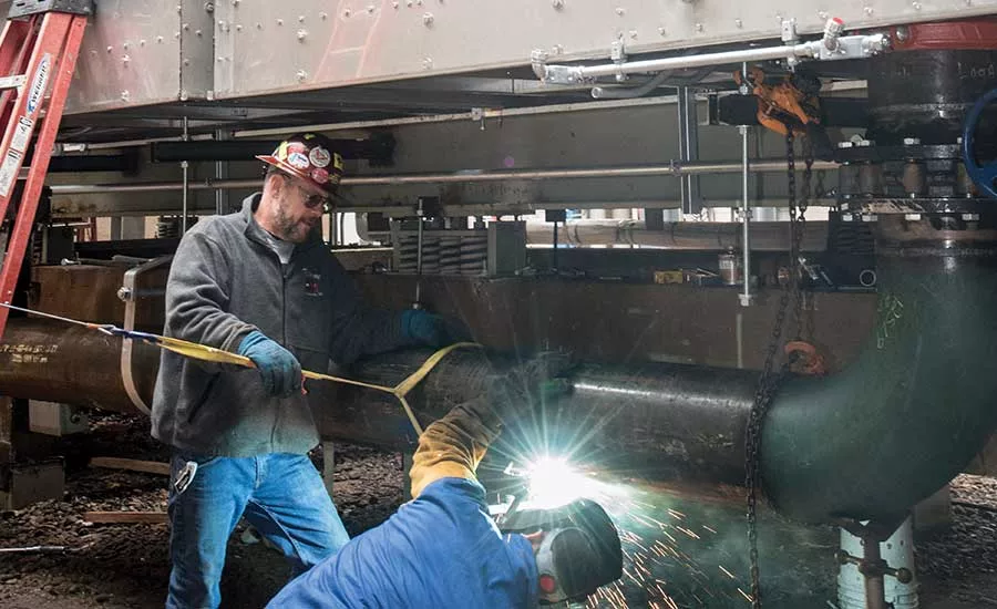 Limbach welders assemble an equalizer line