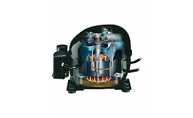 The interior of a reciprocating compressor
