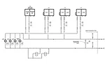 An associated chilled water system piping diagram