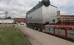 Once the boiler was unloaded on-site