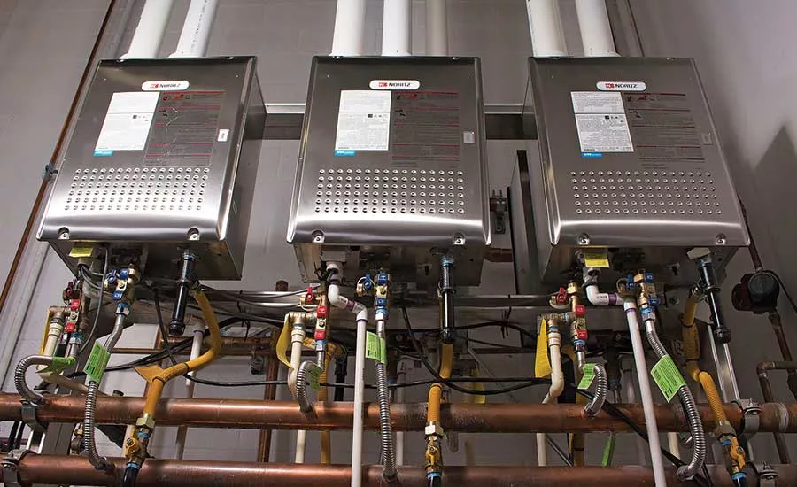 five tankless water heaters