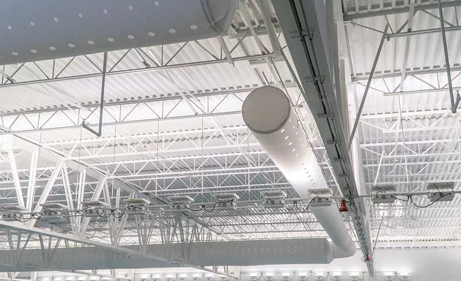 Fabric duct decreases labor cost