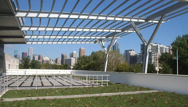 green roof, fieldhouse