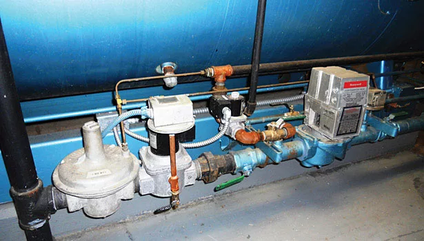 commercial boiler gas train
