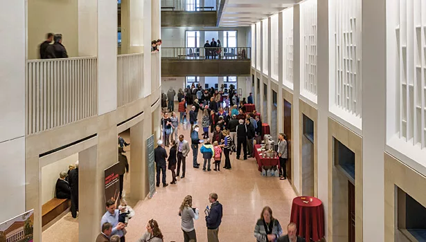 Northrop Auditorium atrium, smoke control, ventilation