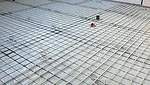 Radiant flooring for heating only was used in the main lobby.